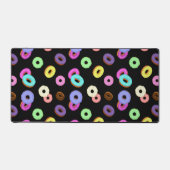 Coole, bunte Donuts schwarz Schreibtischunterlage (Vorderseite)