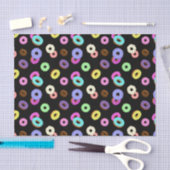 Coole, bunte Donuts schwarz Seidenpapier (Handwerk)