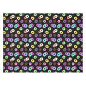 Coole, bunte Donuts schwarz Tischdecke (Vorderseite (Horizontal))