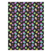 Coole, bunte Donuts schwarz Tischdecke (Vorderseite)