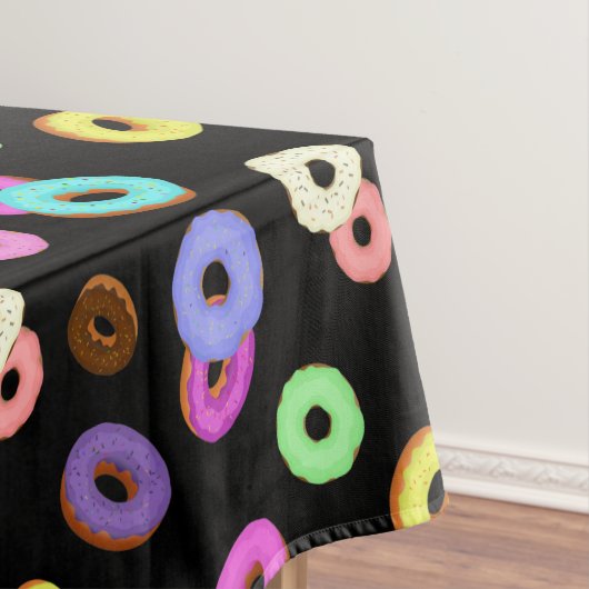 Coole, bunte Donuts schwarz Tischdecke (Beispiel)