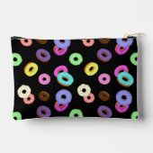 Coole, bunte Donuts schwarz Zubehörtasche (Rückseite)