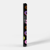 Coole, bunte Donuts schwarze Monogramm iPhone Hülle (Rechte Seite)