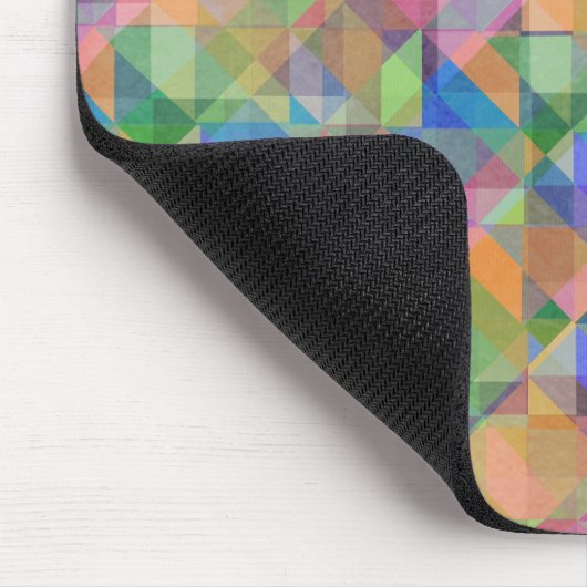 Coole, bunte Dreiecksquadratformen überlagert Mousepad (Ecke)