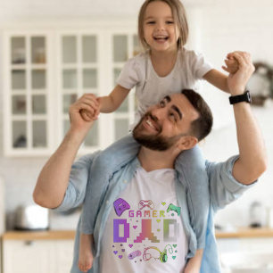 Coole bunte 'GAMER' VATER Vatertag T-Shirt