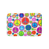 Coole bunte Groovy Friedenssymbole Badematte (Vorderseite)