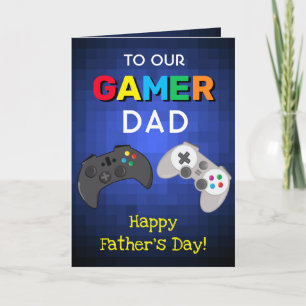 Coole bunte Papa Gamer Vatertag Karte