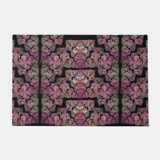 Coole Buntglasfenster - Fraktal Fußmatte (Vorderseite)