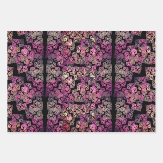 Coole Buntglasfenster - Fraktal Geschenkpapier Set (Vorderseite 3)