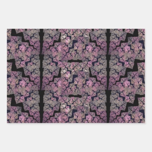 Coole Buntglasfenster - Fraktal Geschenkpapier Set (Vorderseite 2)