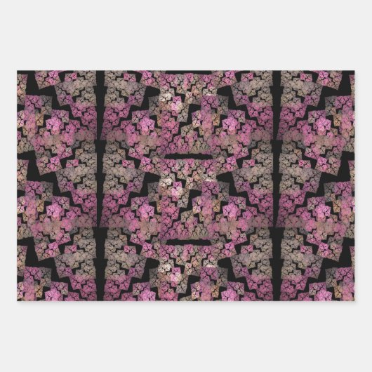 Coole Buntglasfenster - Fraktal Geschenkpapier Set (Vorderseite)