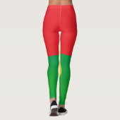 Coole Burkina Faso Flag Fashion Leggings (Rückseite)
