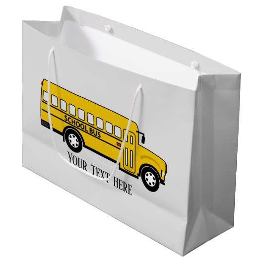 coole Busfahrer fügen Text Große Geschenktasche hi Große Geschenktüte (Vorderseite Schrägansicht)