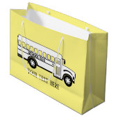 coole Busfahrer fügen Text hinzu Große Geschenktüte (Vorderseite Schrägansicht)