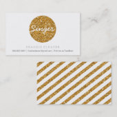 COOLE BUSINESS-KARTE Fett-Spot-Gold-Glitzer-Effekt Visitenkarte (Vorne/Hinten)