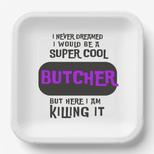 Coole Butcher Pappteller (Vorderseite)