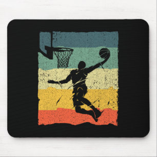 Coole Bysketbyll-Kunst für Männer Frauen Vintage-B Mousepad