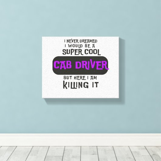 Coole Cab Driver Leinwanddruck (Insitu (Holzboden))