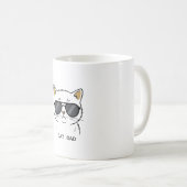 Coole Calico-Katze mit Sonnenbrille Kaffeetasse (VorderseiteRechts)