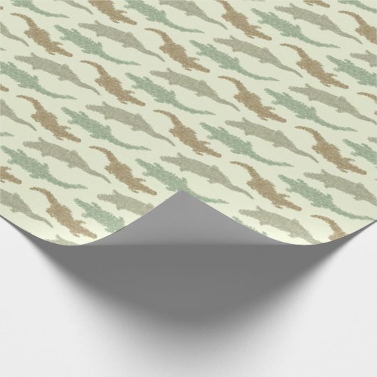 Coole Camouflage Alligatoren - nahtloses Muster. Geschenkpapier (Ecke)
