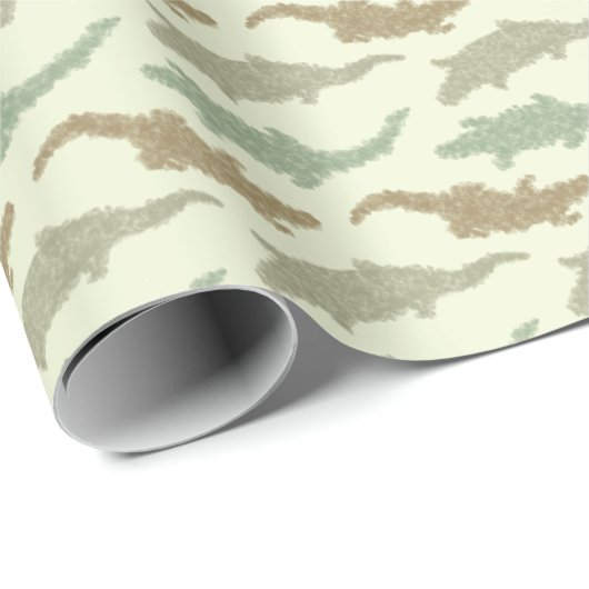 Coole Camouflage Alligatoren - nahtloses Muster. Geschenkpapier (Rolleneckpunkt)