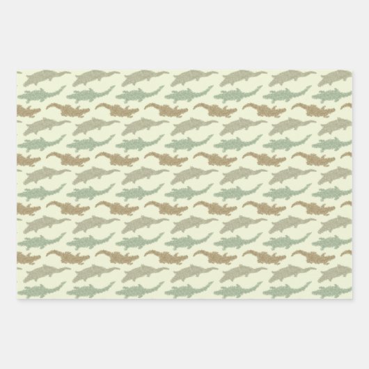 Coole Camouflage Alligatoren - nahtloses Muster. Geschenkpapier Set (Vorderseite 3)