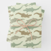 Coole Camouflage Alligatoren - nahtloses Muster. Geschenkpapier Set (Beispiel)