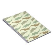 Coole Camouflage Alligatoren - nahtloses Muster. Notizblock (Rechte Seite)
