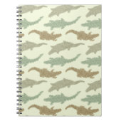 Coole Camouflage Alligatoren - nahtloses Muster. Notizblock (Vorderseite)