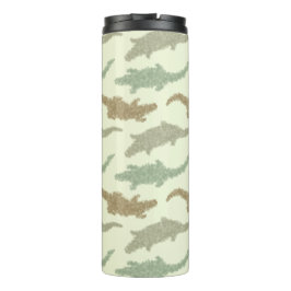 Coole Camouflage Alligatoren - nahtloses Muster. Thermosbecher