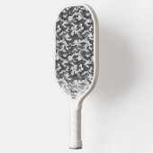 Coole Camouflage Graue schwarze Camouflage Drucken Pickleball Schläger (Links)