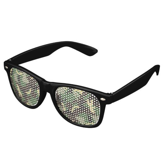 Coole Camouflage Partybrille (Schrägansicht)