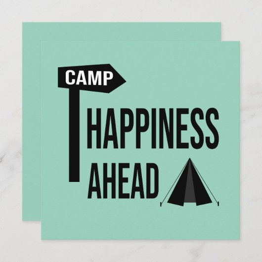 Coole Camping-Karte (Vorne/Hinten)