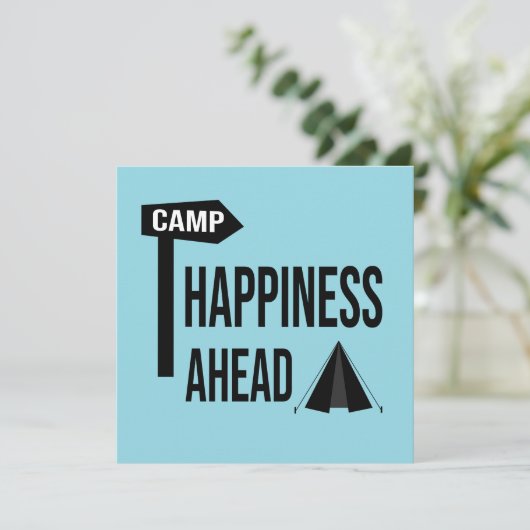 Coole Camping-Karte (Stehend Vorderseite)