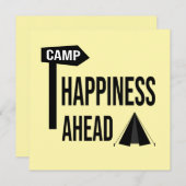 Coole Camping-Karte (Vorne/Hinten)