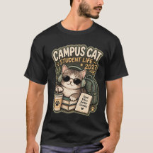 Coole Campus-Katze Studentisches Leben 2027 Retro-