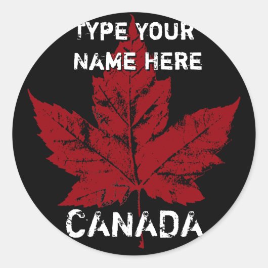Coole Canada Stickers Personalisiert Canada Sticke (Vorderseite)