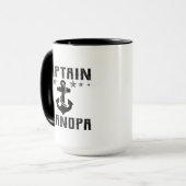 coole Captain-Grandpa-Wortart Tasse (Vorderseite Links)
