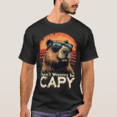 Coole Capybara Keine Sorge, Capy Funny Sonnenbrill T-Shirt (Vorderseite)