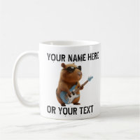 Coole Capybara-Play-Gitarre-Grafik-Klassischer Bec