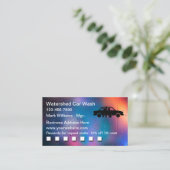 Coole Car Wash Rewards Cards Visitenkarte (Stehend Vorderseite)