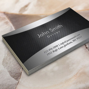 Coole Carbon Black Driver Business Card Visitenkarte