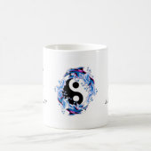 Coole Cartoontätowierungssymbol Yin Yang Delphine Kaffeetasse (Mittel)