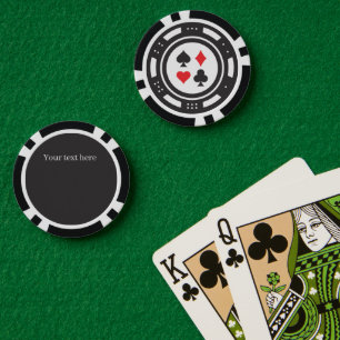 Coole Casino-Liebhaber fügen Text hinzu Pokerchips