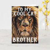 COOLE CAT BROTHER-GEBURTSTAGSKARTEN KARTE (Gelbe Blume)