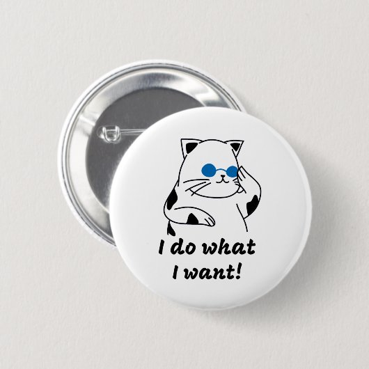 COOLE CAT BUTTON (Vorne & Hinten)