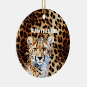 Coole Cat Cheetah Leopard Keramik Ornament (Rechts)