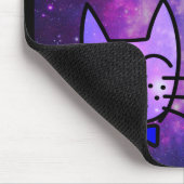 Coole Cat Faces auf einem Weltraumhintergrund Mousepad (Ecke)