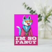COOLE CAT-FUNNY EXTRAVAGANT ART POSTCARD POSTKARTE (Stehend Vorderseite)