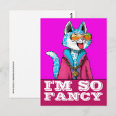 COOLE CAT-FUNNY EXTRAVAGANT ART POSTCARD POSTKARTE (Vorne/Hinten)